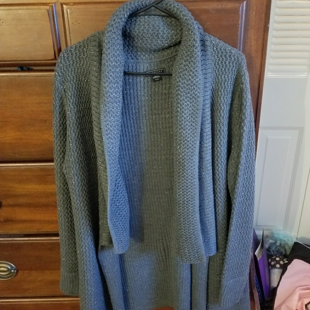 Gray cardigan